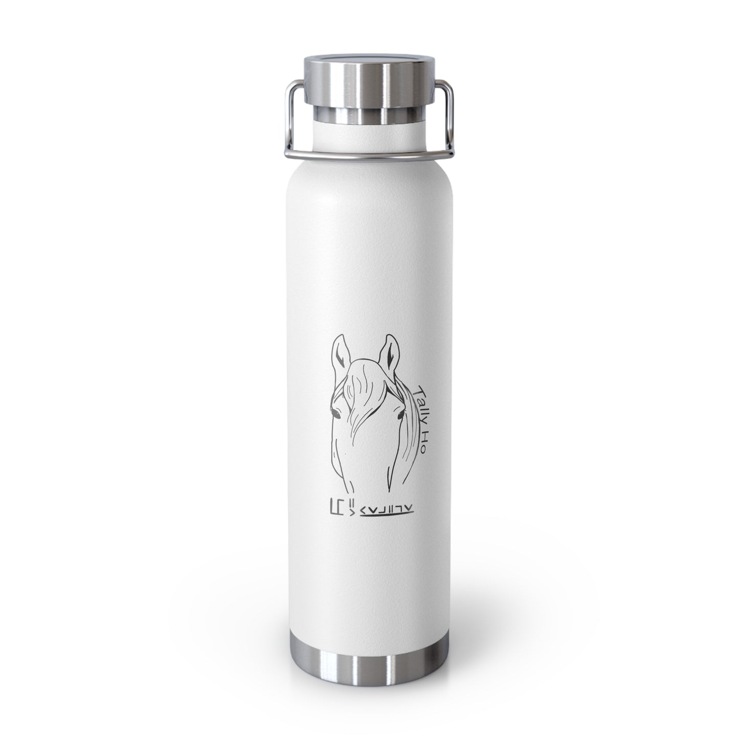 Tally Ho Copper Vacuum Insulated Bottle - 22oz Horse Design
