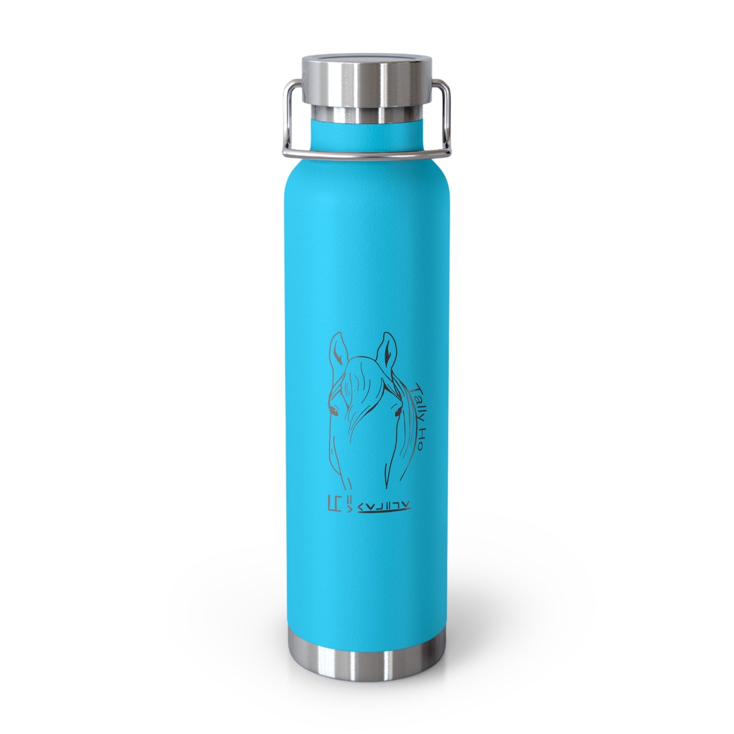 Tally Ho Copper Vacuum Insulated Bottle - 22oz Horse Design