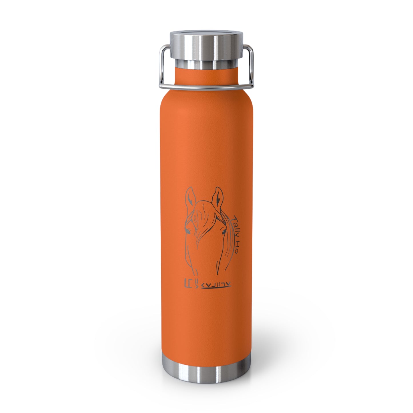 Tally Ho Copper Vacuum Insulated Bottle - 22oz Horse Design