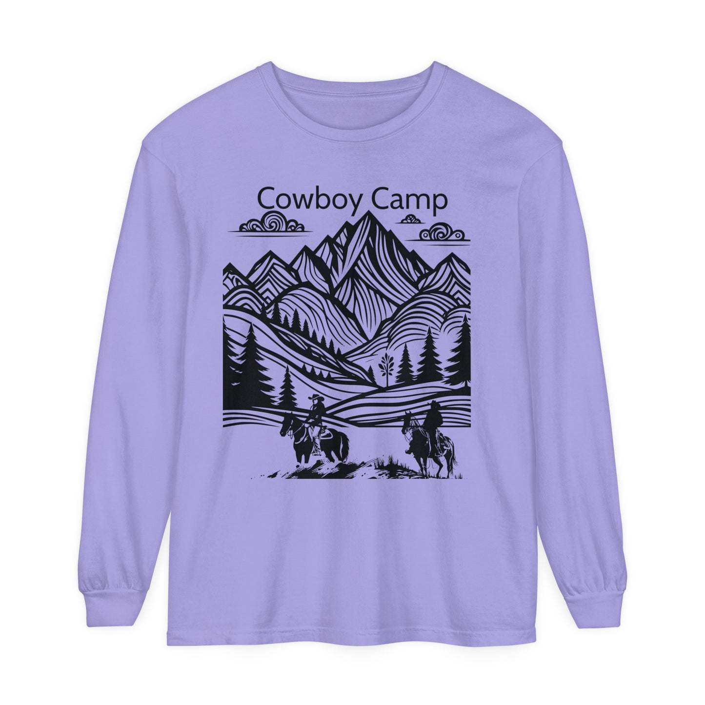 Cowboy Camp Unisex Garment-dyed Long Sleeve T-Shirt