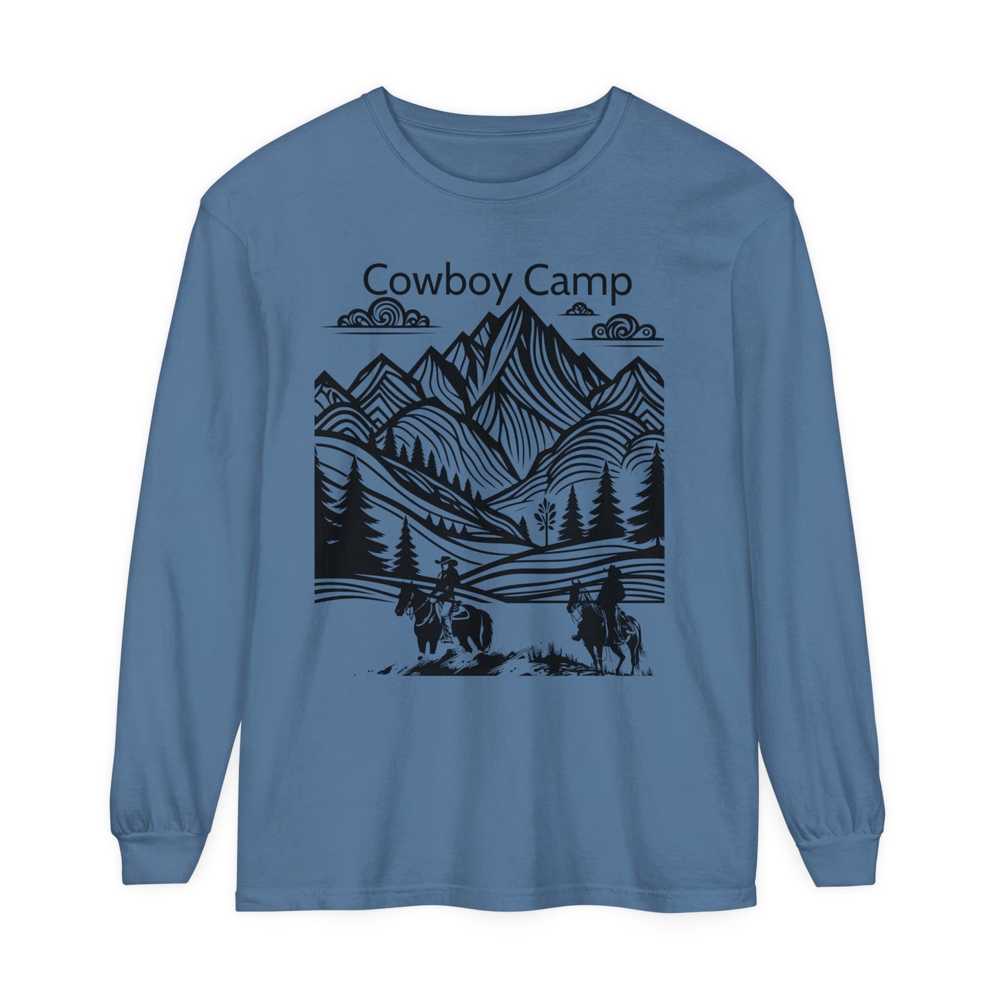 Cowboy Camp Unisex Garment-dyed Long Sleeve T-Shirt