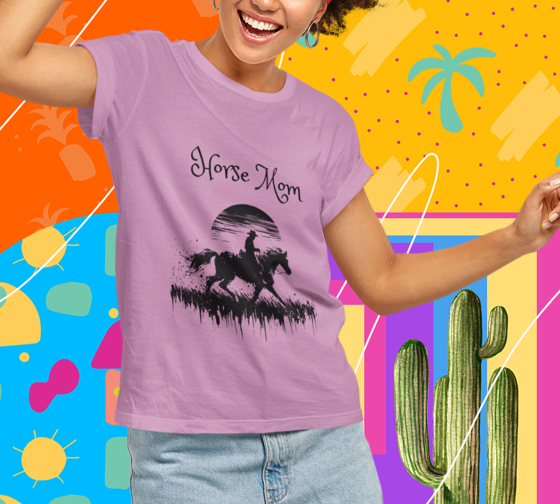 Horse Mom Unisex Softstyle T-Shirt - Perfect Gift for Mother's Day