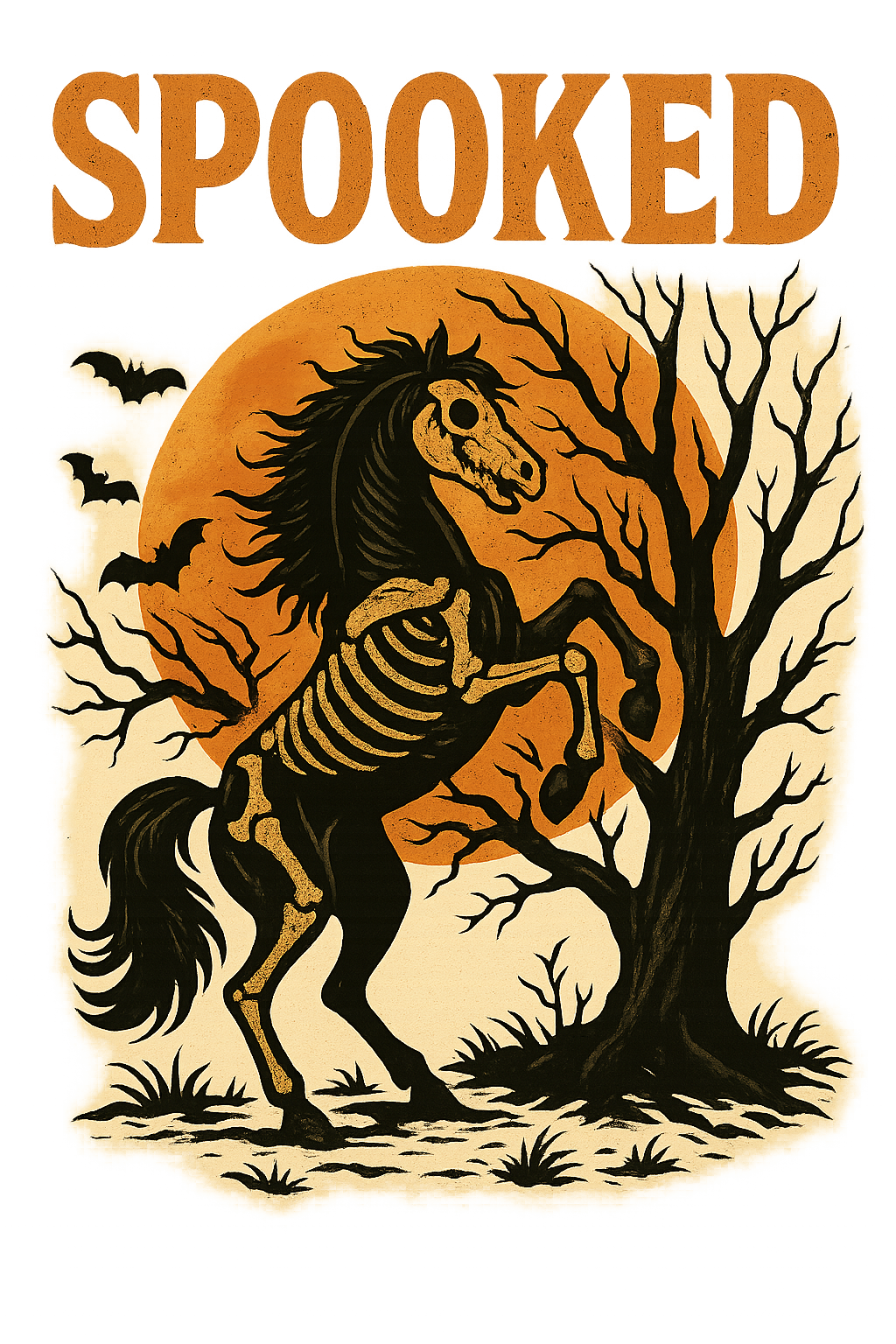 Vintage Halloween Spooked Horse T-Shirt