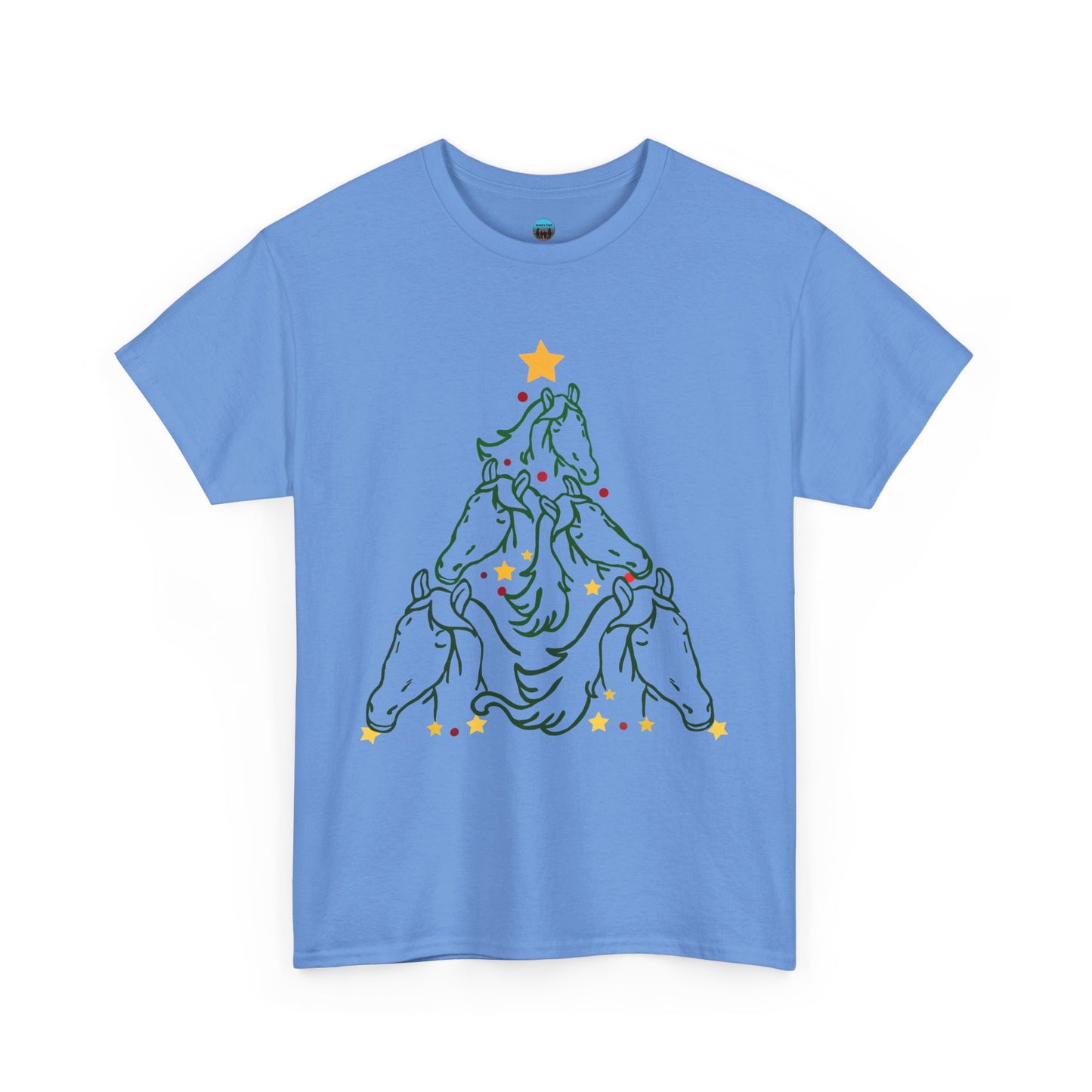 Horse Holiday Tree Unisex Heavy Cotton Tee