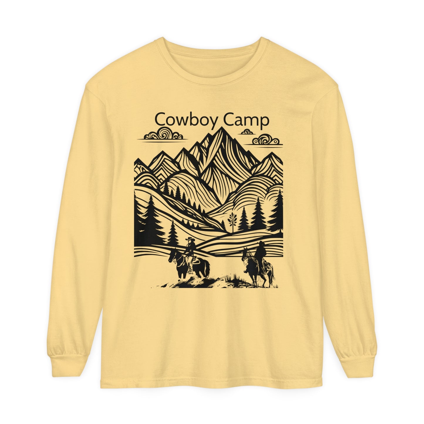 Cowboy Camp Unisex Garment-dyed Long Sleeve T-Shirt