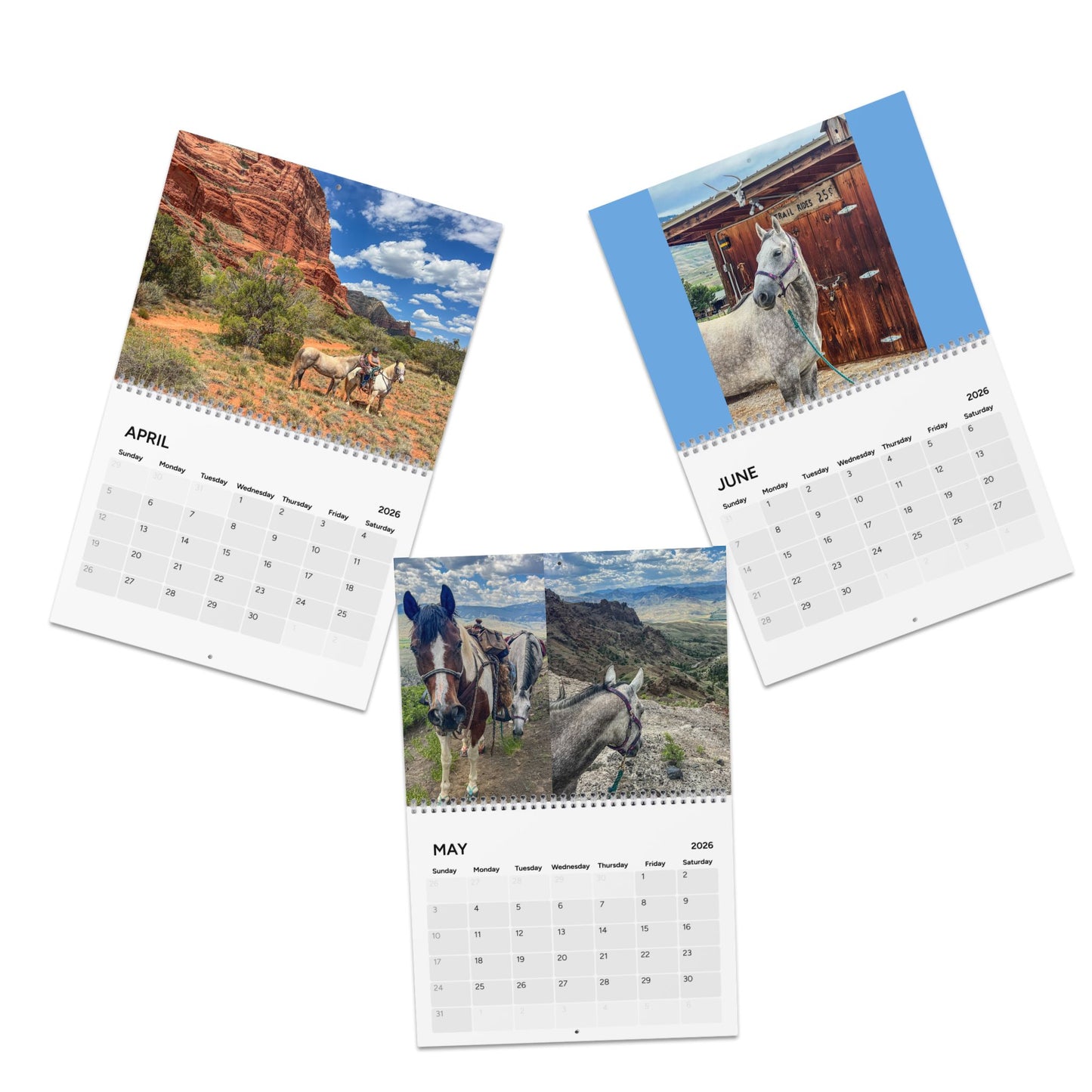 Calendar 2026 Fundraising Mustang Dreamer Sedona Arizona Cody Wyoming Travel