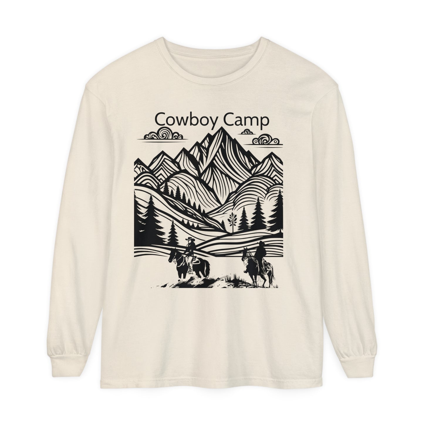 Cowboy Camp Unisex Garment-dyed Long Sleeve T-Shirt