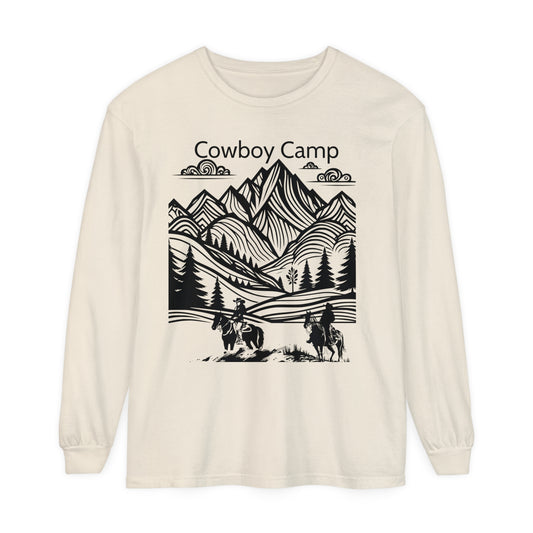 Cowboy Camp Unisex Garment-dyed Long Sleeve T-Shirt