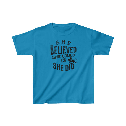 Kids "She Believed She Could" Heavy Cotton™ Tee