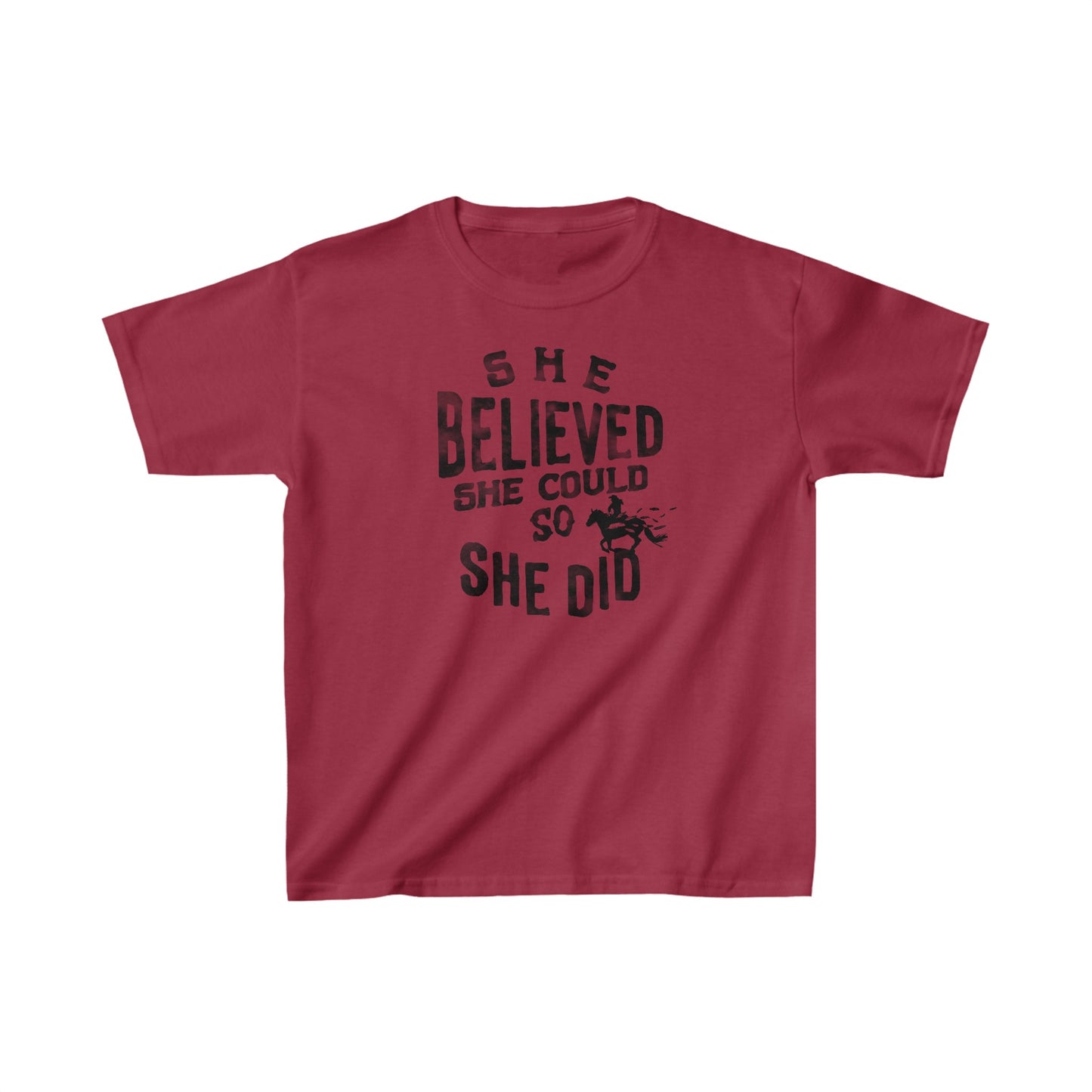 Kids "She Believed She Could" Heavy Cotton™ Tee