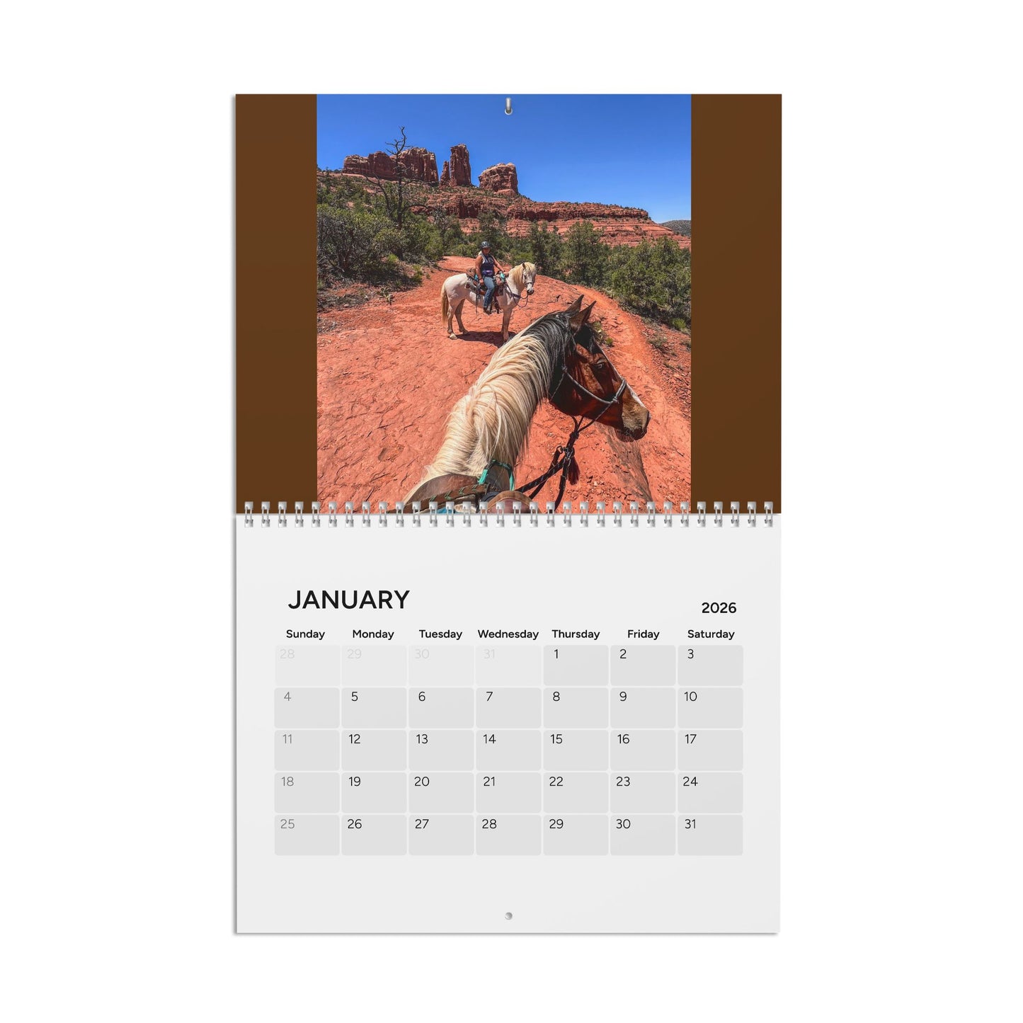 Calendar 2026 - Wall Calendar featuring Scout's Trail in Sedona Arizona
