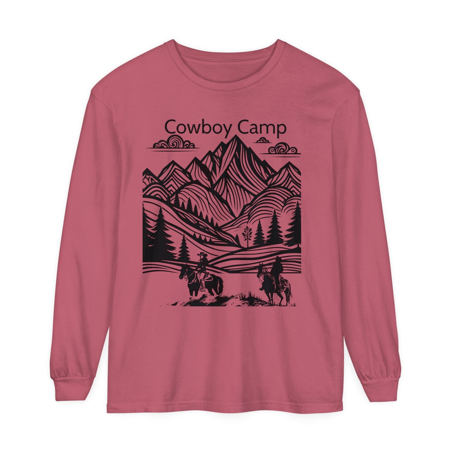 Cowboy Camp Unisex Garment-dyed Long Sleeve T-Shirt