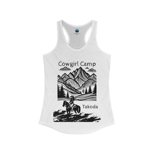 Cowgirl Camp Personalized Ideal Racerback Tank