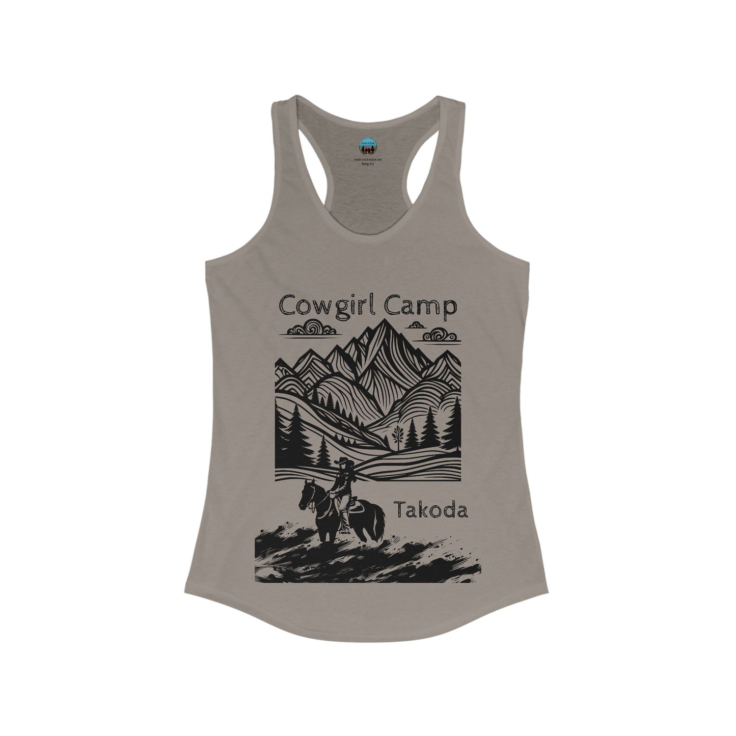 Cowgirl Camp Personalized Ideal Racerback Tank