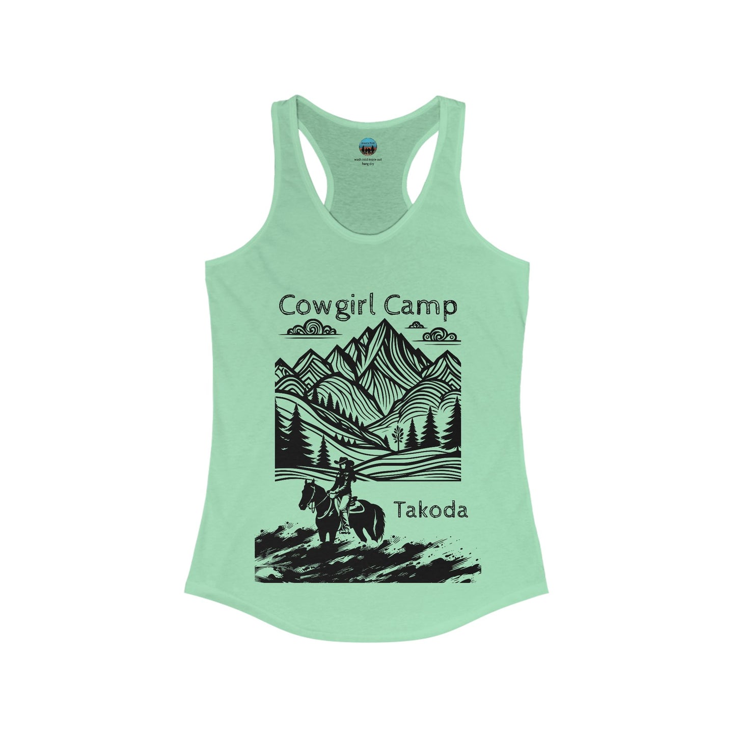 Cowgirl Camp Personalized Ideal Racerback Tank