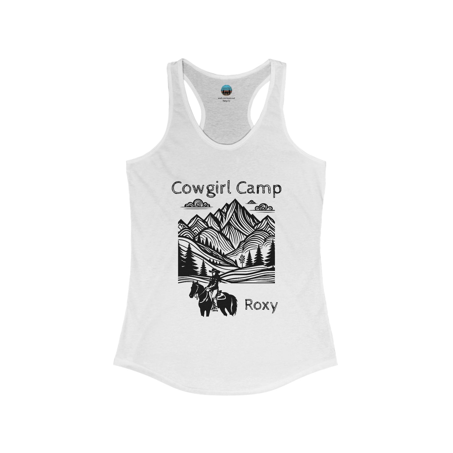 Cowgirl Camp Personalized Ideal Racerback Tank