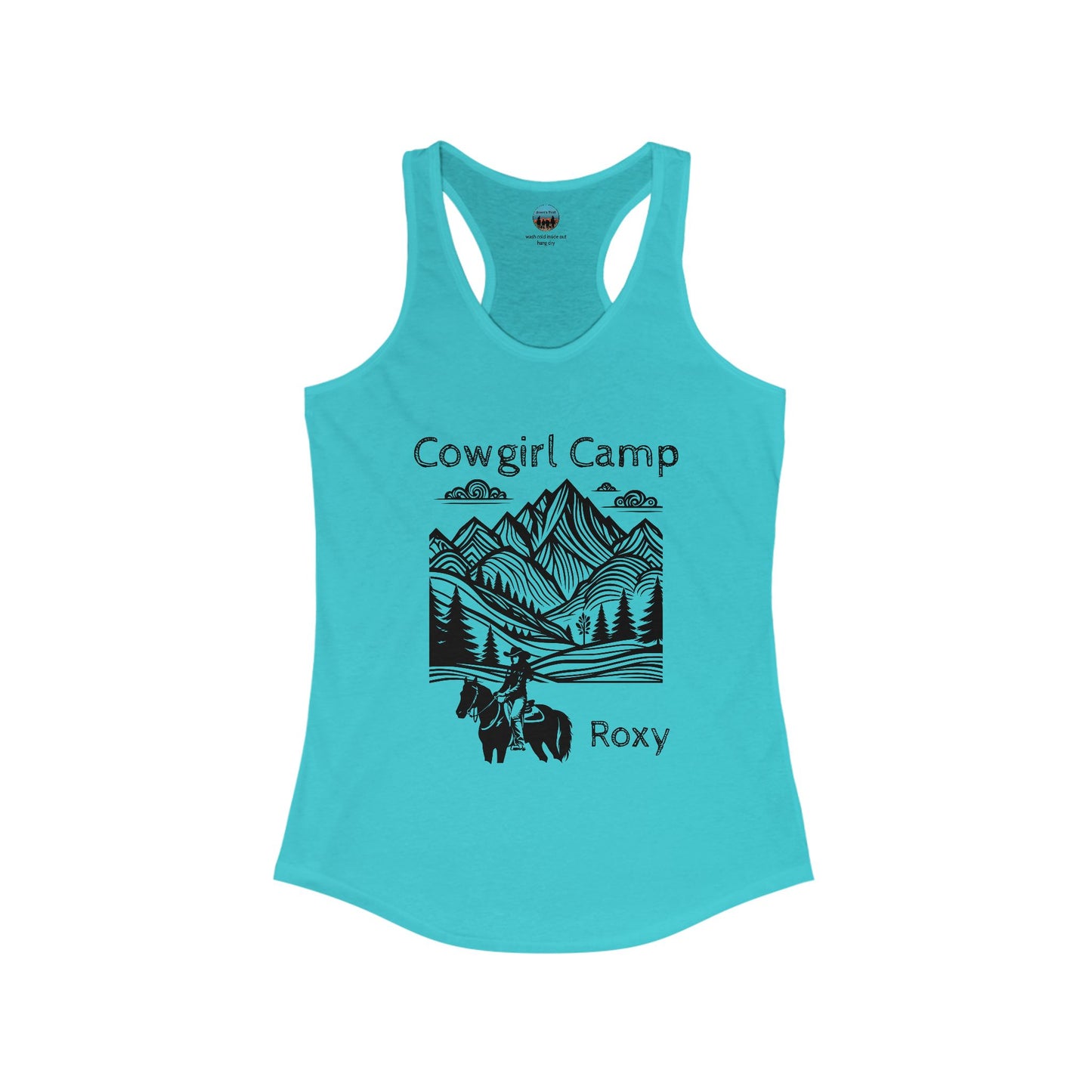 Cowgirl Camp Personalized Ideal Racerback Tank