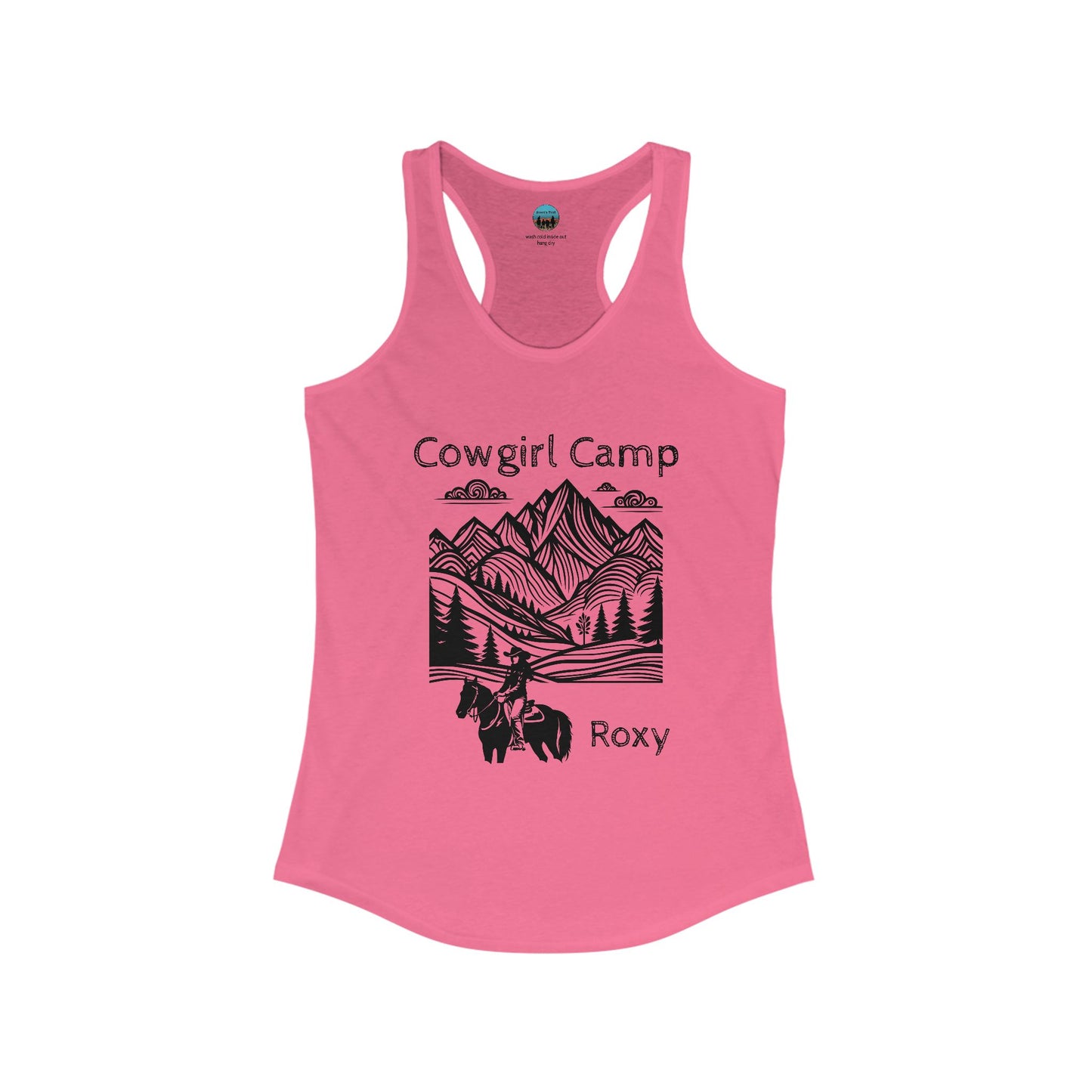 Cowgirl Camp Personalized Ideal Racerback Tank