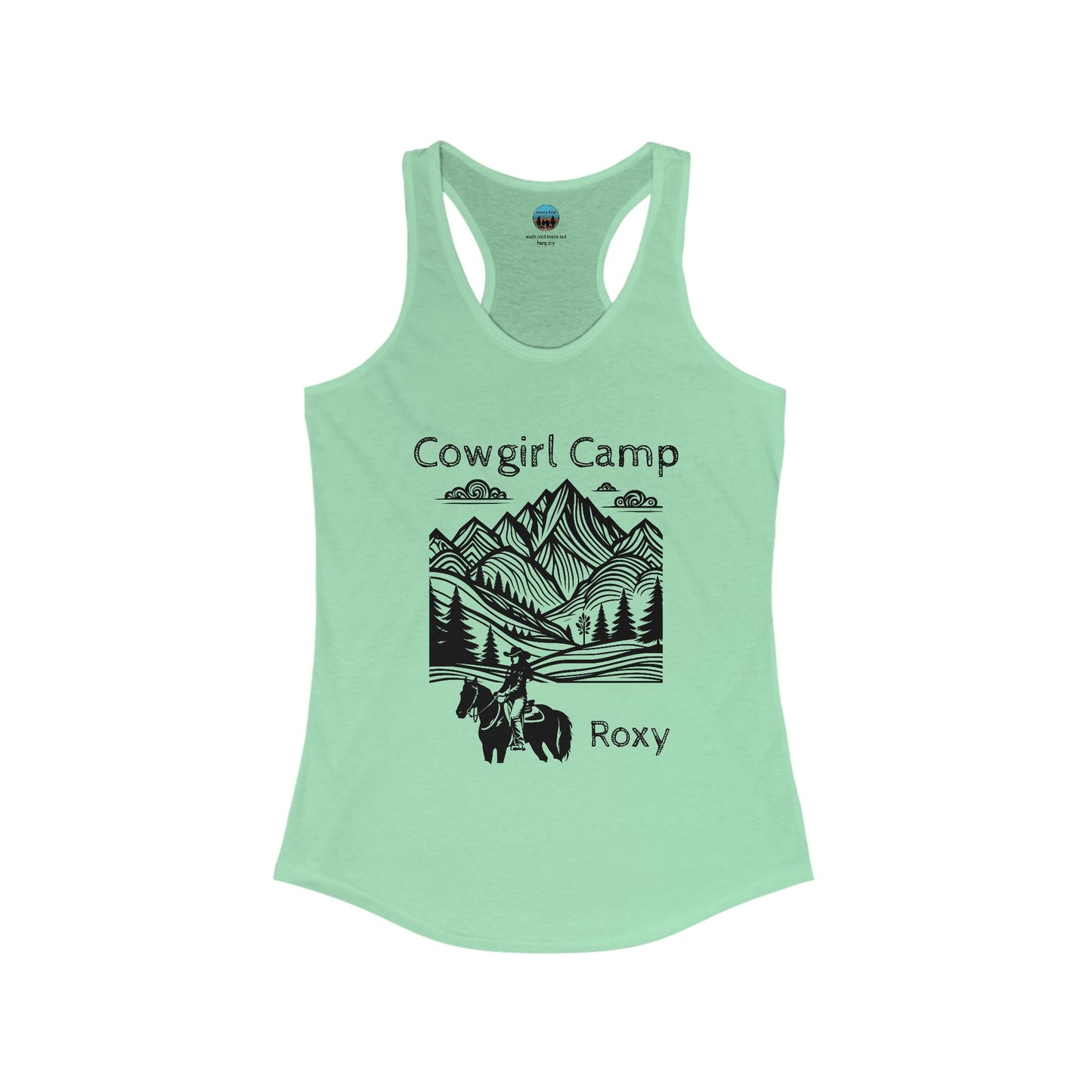 Cowgirl Camp Personalized Ideal Racerback Tank