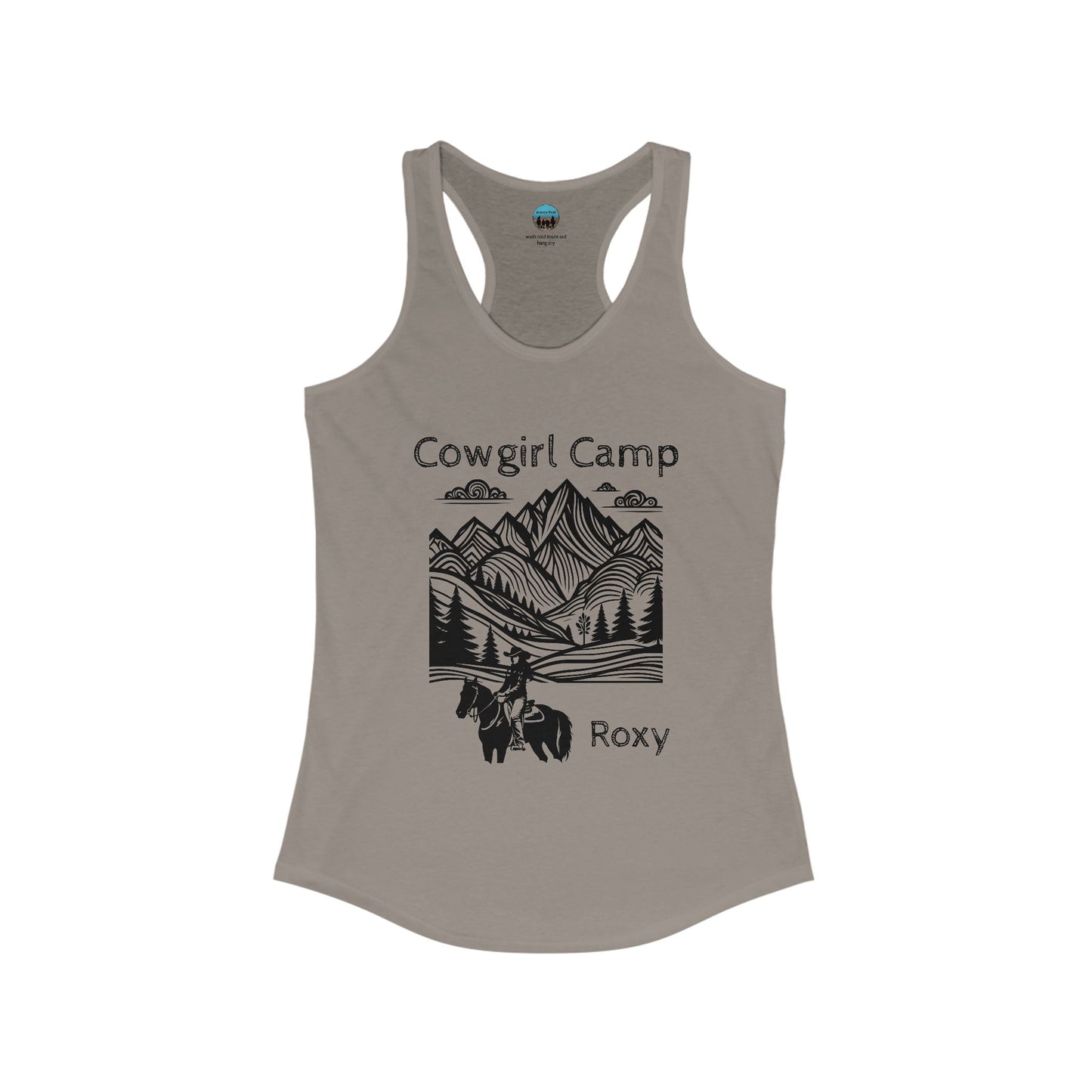 Cowgirl Camp Personalized Ideal Racerback Tank