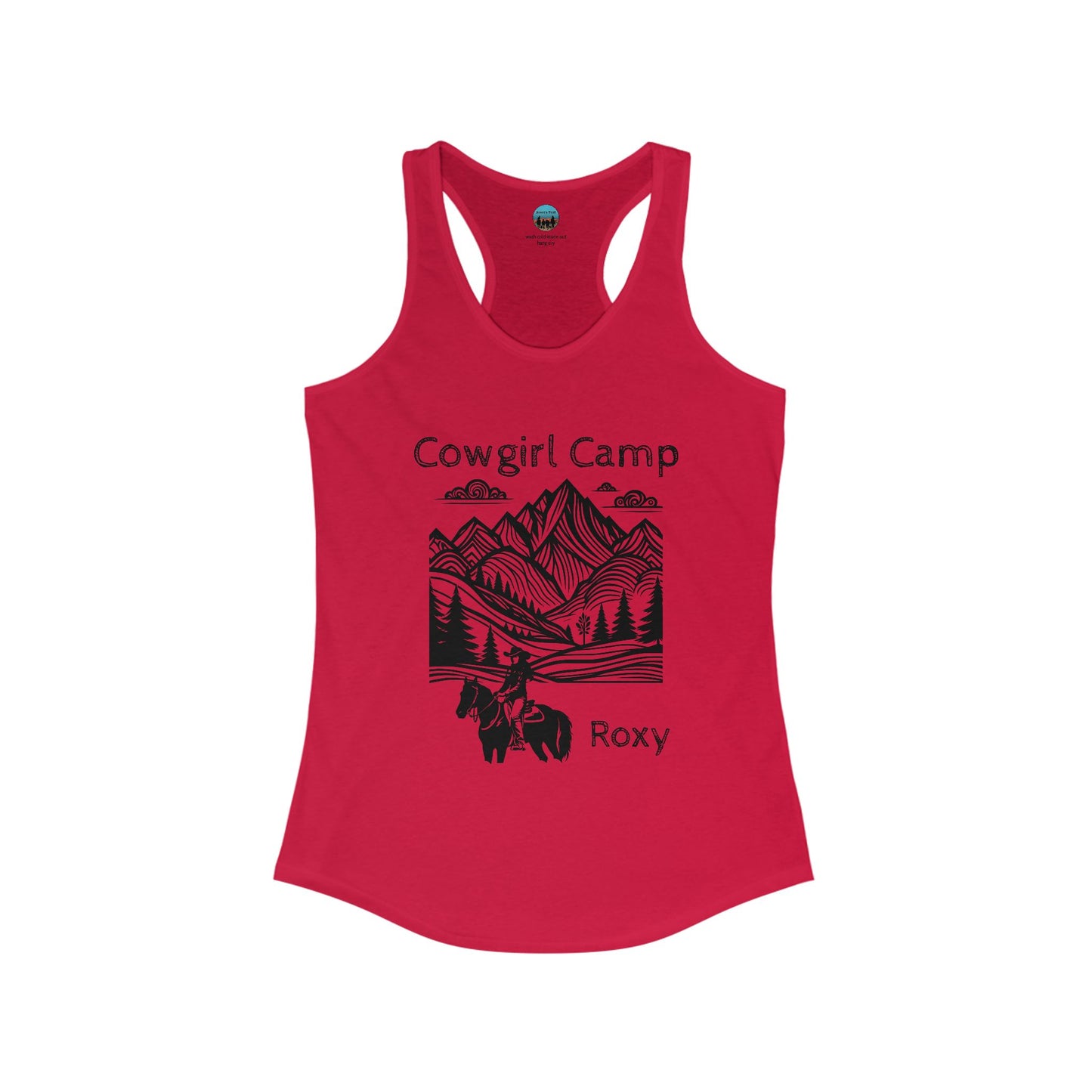 Cowgirl Camp Personalized Ideal Racerback Tank