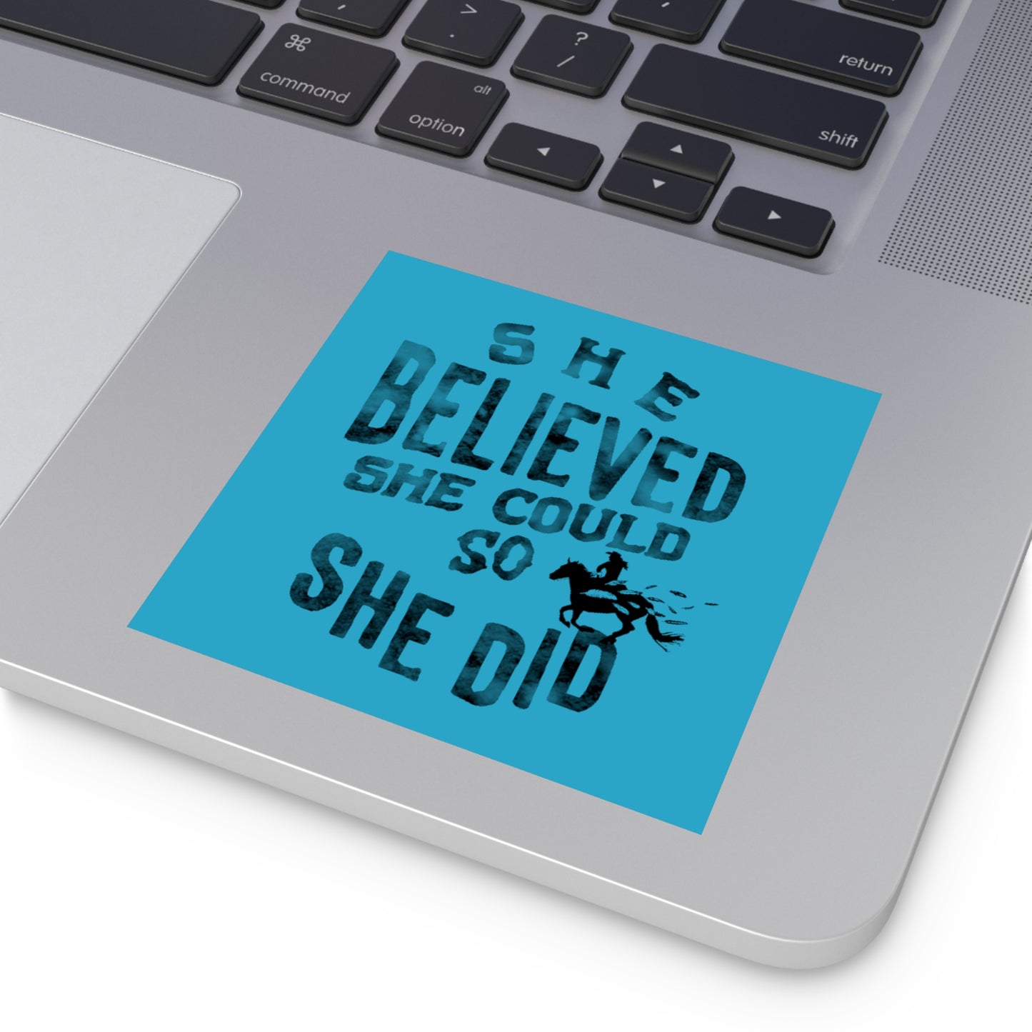 "She Believed She Could" Square Stickers, Indoor\Outdoor