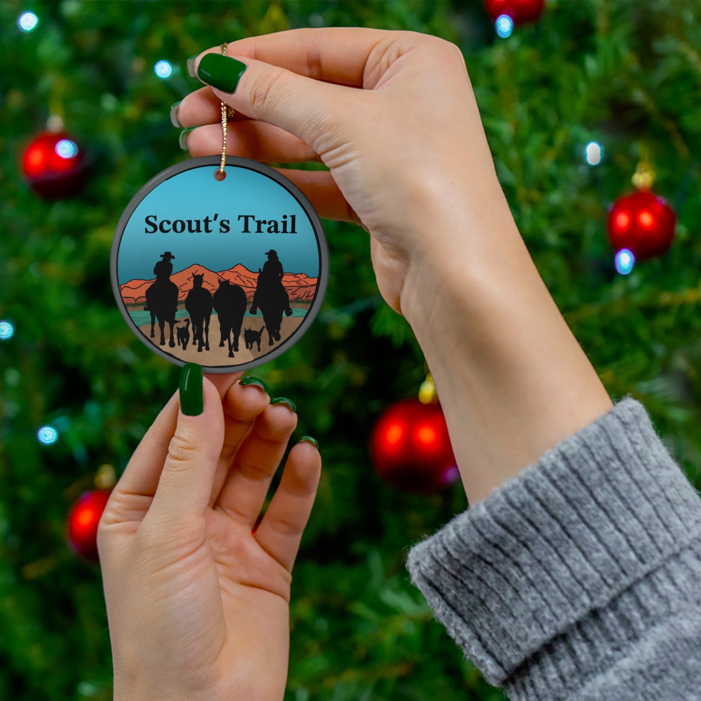 Scout's Trail Ceramic Ornament,