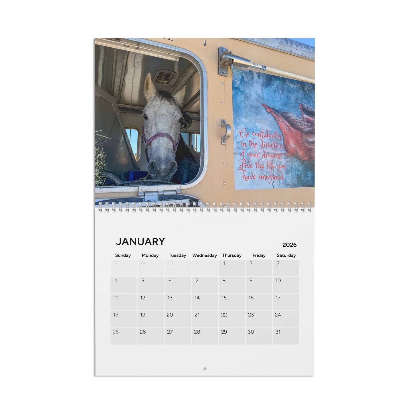 Calendar 2026 Fundraising Mustang Dreamer Sedona Arizona Cody Wyoming Travel