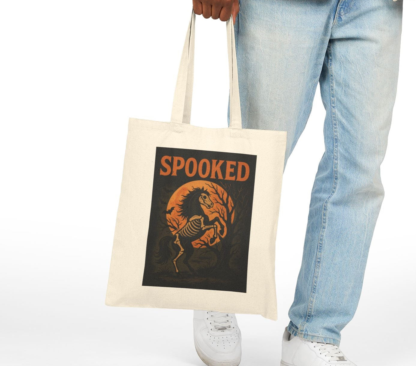 Tote Bag - Spooked Halloween Horse Design