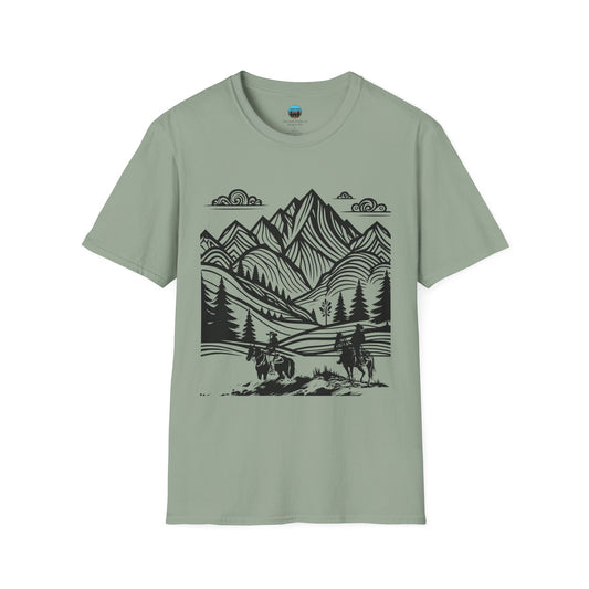 Mountain Monet Trail Rider Unisex Softstyle T-Shirt