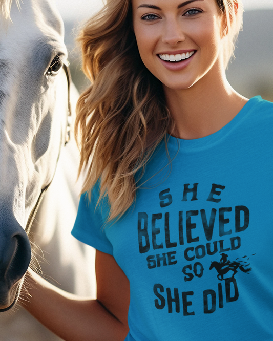 Unisex "She Believed She Could" Softstyle T-Shirt