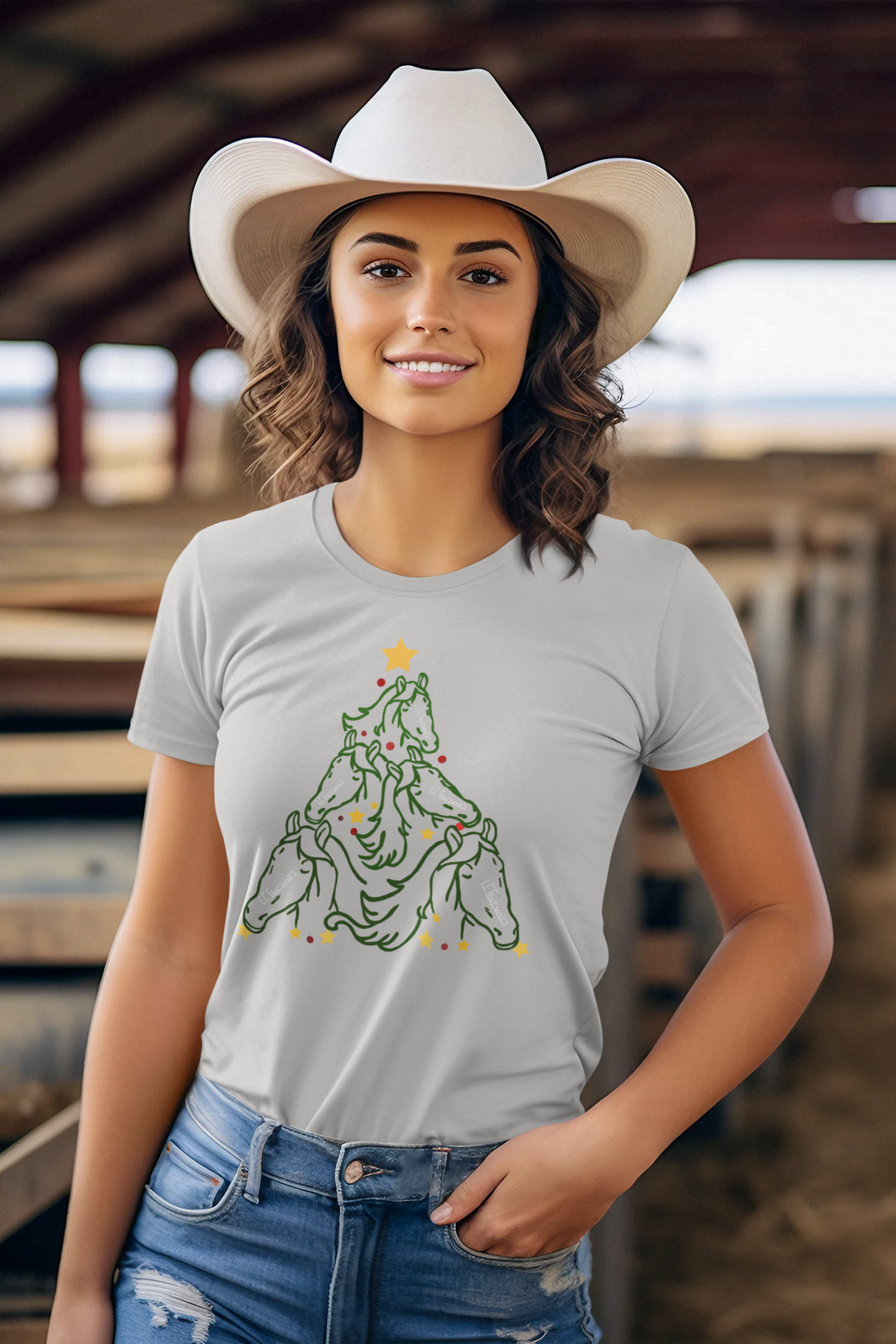 Mustang Holiday TreeUnisex Heavy Cotton Tee