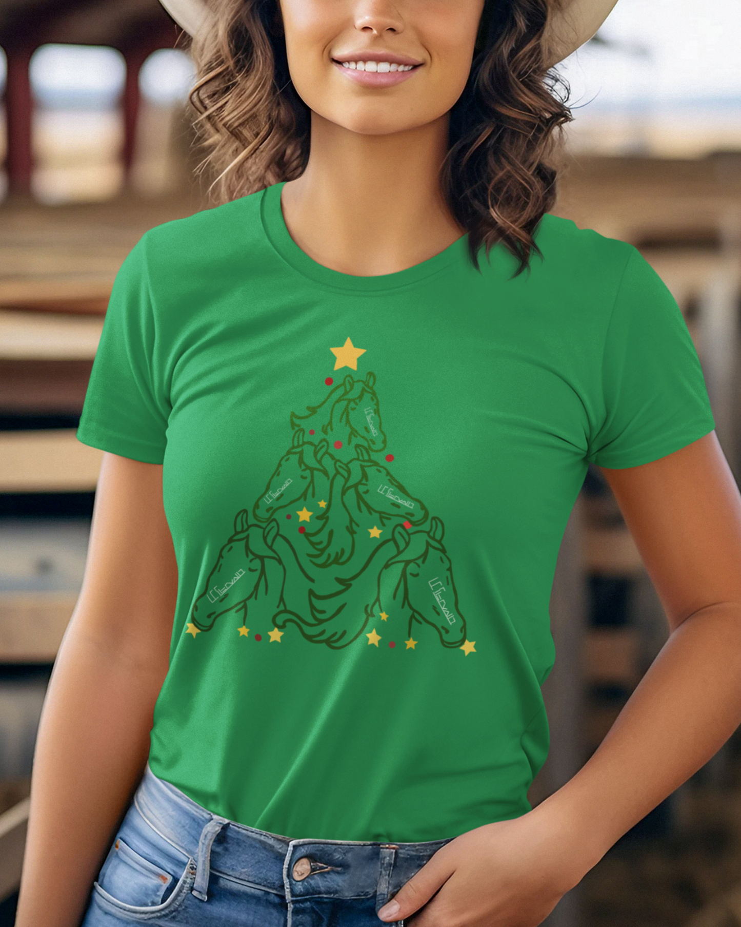 Mustang Holiday TreeUnisex Heavy Cotton Tee